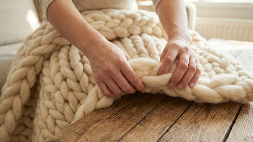 Faça você mesmo a melhor manta feita com as mãos e transforme o visual da sua sala em minutos