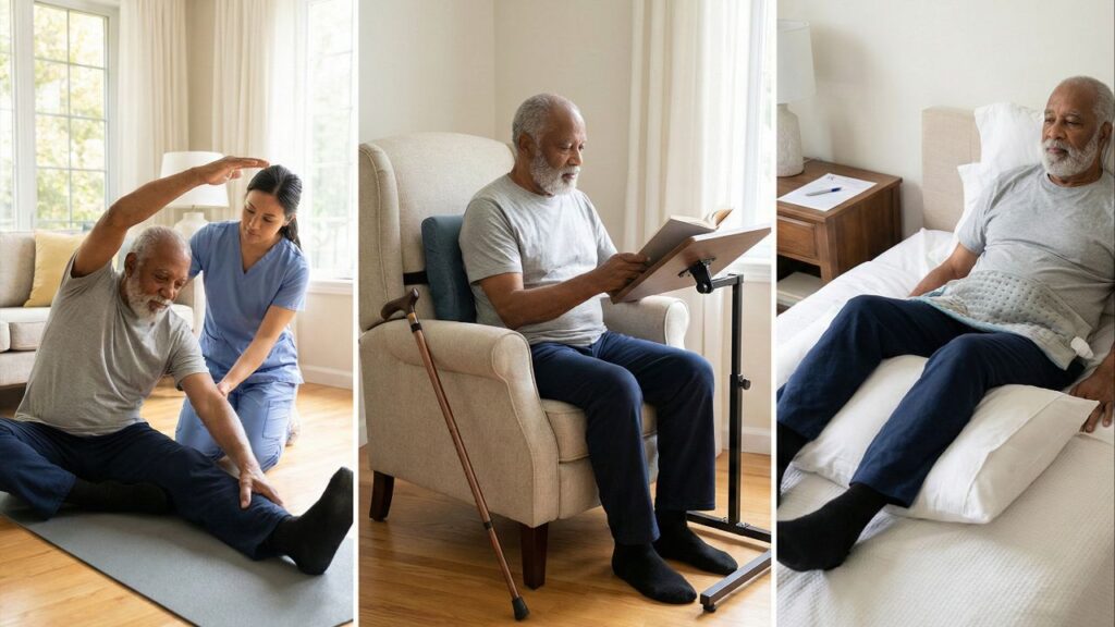 A rotina simples de autocuidado para idosos com dores nas costas que promete alívio duradouro