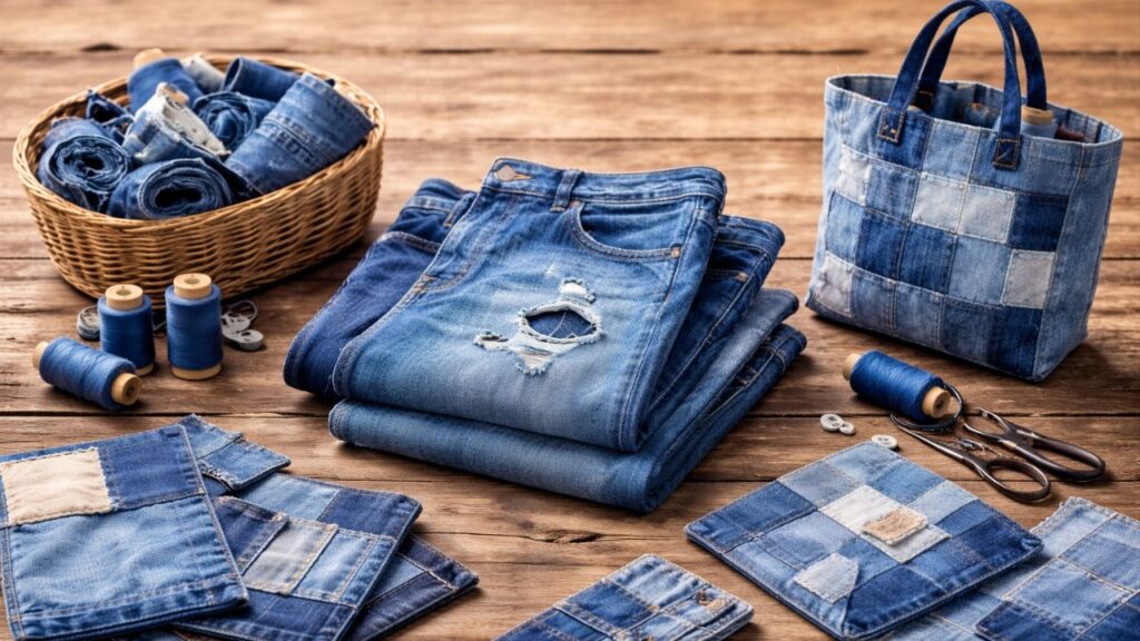 Veja como reaproveitar jeans antigos para criar objetos úteis que você vai amar usar todo dia
