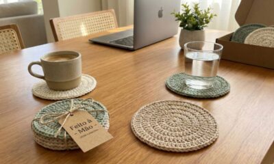 Aprenda como fazer o porta-copo de crochê mais lucrativo e rápido de 2026