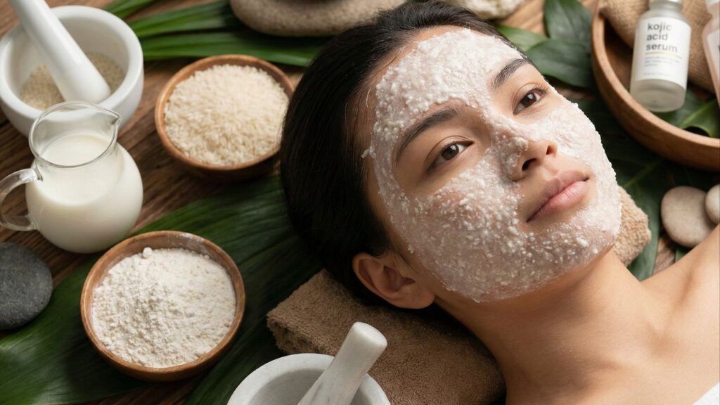 Por que a máscara de farinha de arroz para clarear manchas é o fenômeno do momento
