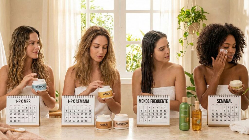 A ordem certa de usar máscara capilar e condicionador para ter fios perfeitos