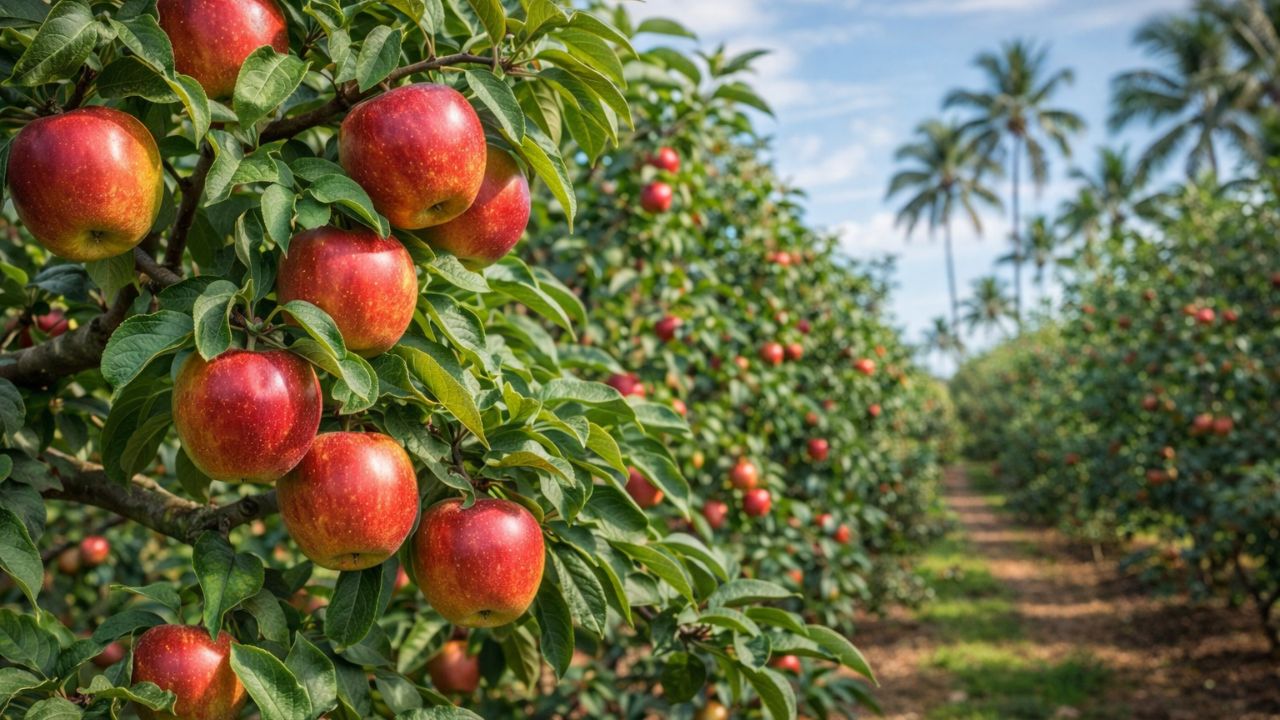 A maçã que consegue produzir em regiões quentes e surpreende no cultivo