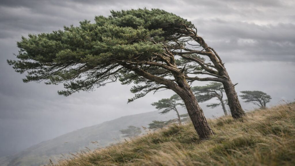 O que faz certas árvores resistirem a ventanias enquanto outras caem facilmente