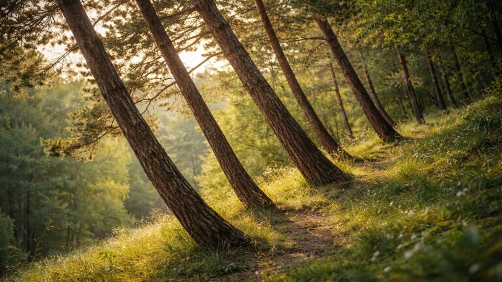 Quando a planta cresce inclinada, o ambiente costuma ser o principal motivo