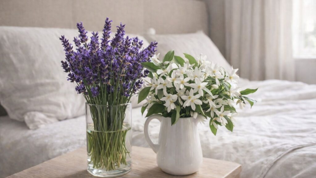 Essas flores trazem harmonia ao quarto e ajudam a criar um clima de bem-estar