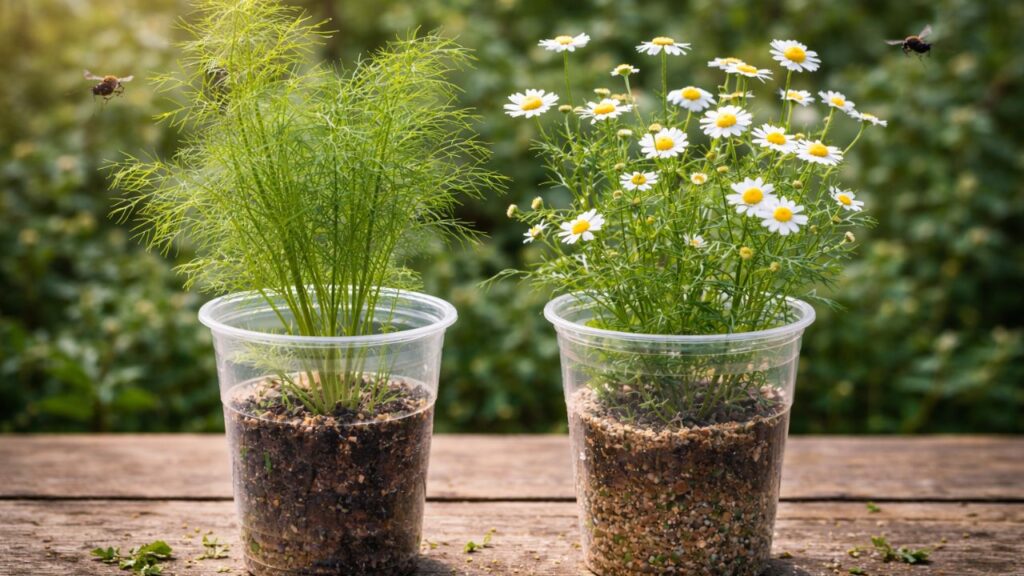 Essas plantas afastam moscas e crescem bem até em copos plásticos