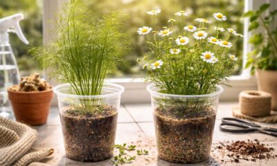 Essas plantas afastam moscas e crescem bem até em copos plásticos