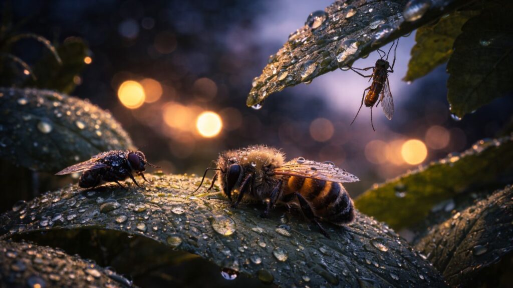 Quando o dia escurece mais cedo, os insetos mudam o comportamento sem ninguém notar