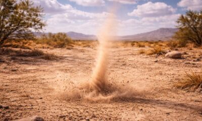 Um fenômeno curioso cria redemoinhos de poeira mesmo sem vento forte
