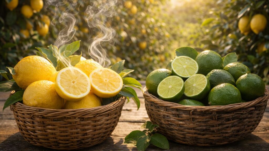 O aroma marcante do limão siciliano chama atenção em comparação ao taiti