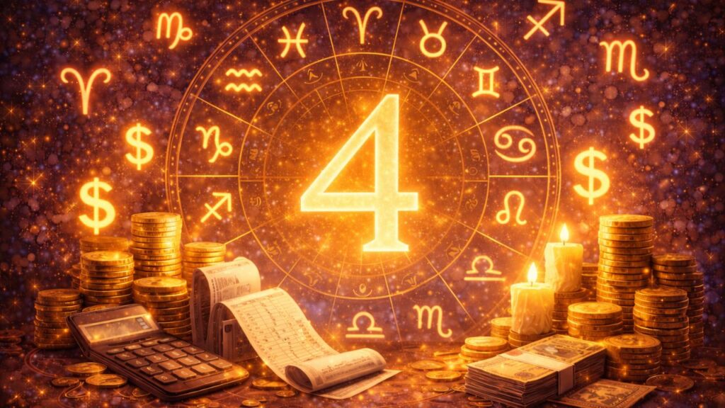 Quando o número 4 se repete, a vida financeira pede atenção