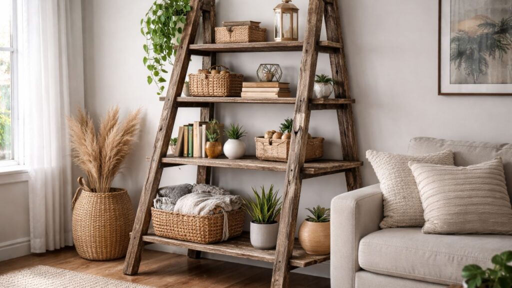 Escada esquecida foi reaproveitada e transformou o ambiente