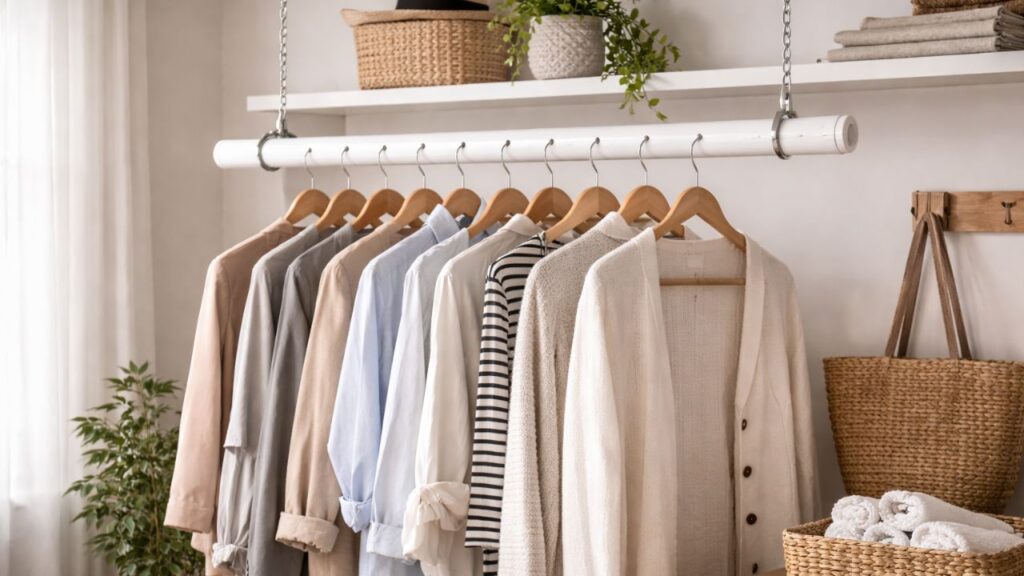 Cano de PVC ganhou nova função e facilitou a organização da casa