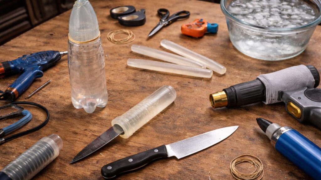 Cola quente em um molde improvável cria um resultado surpreendente