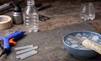 Cola quente em um molde improvável cria um resultado surpreendente