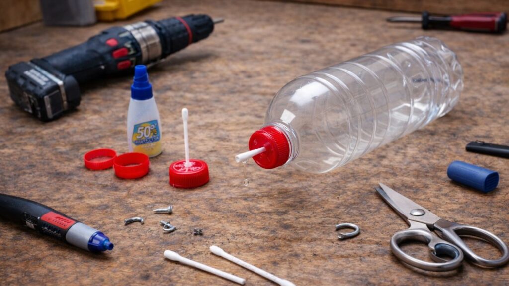 Insira cotonetes na tampa e economize na irrigação das plantas