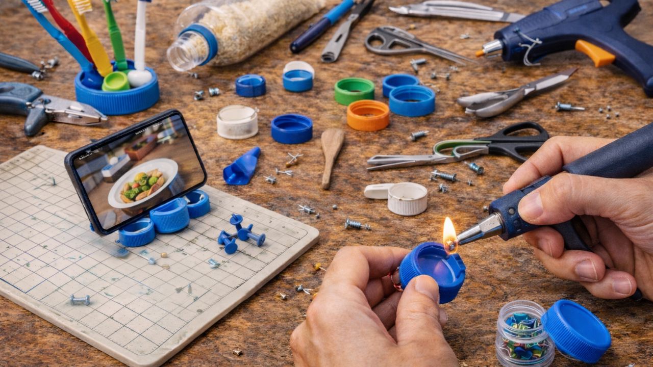 Reaproveite tampas plásticas e reduza gastos com itens domésticos