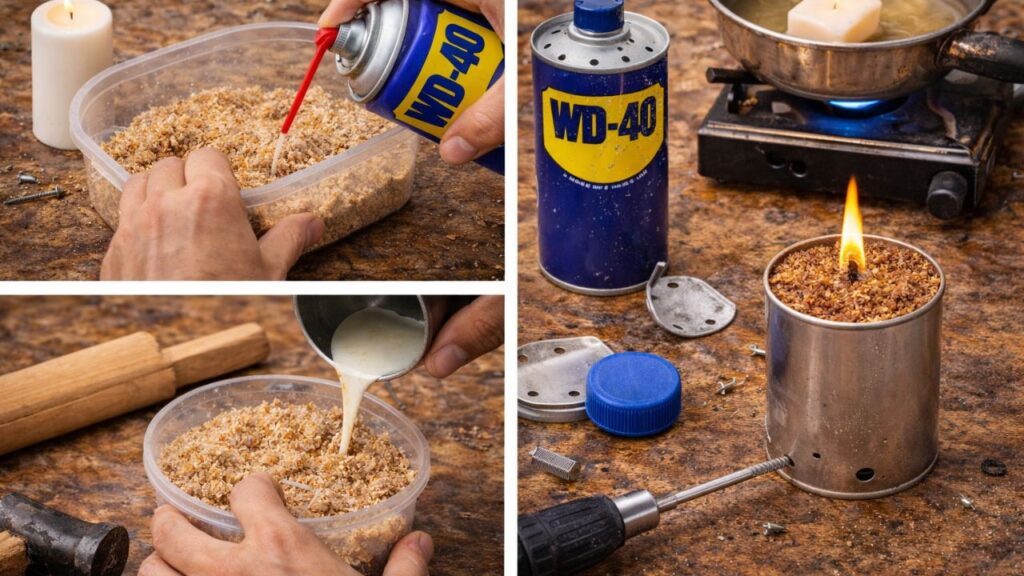 Transforme vela e lata velha em um fogareiro caseiro que economiza dinheiro
