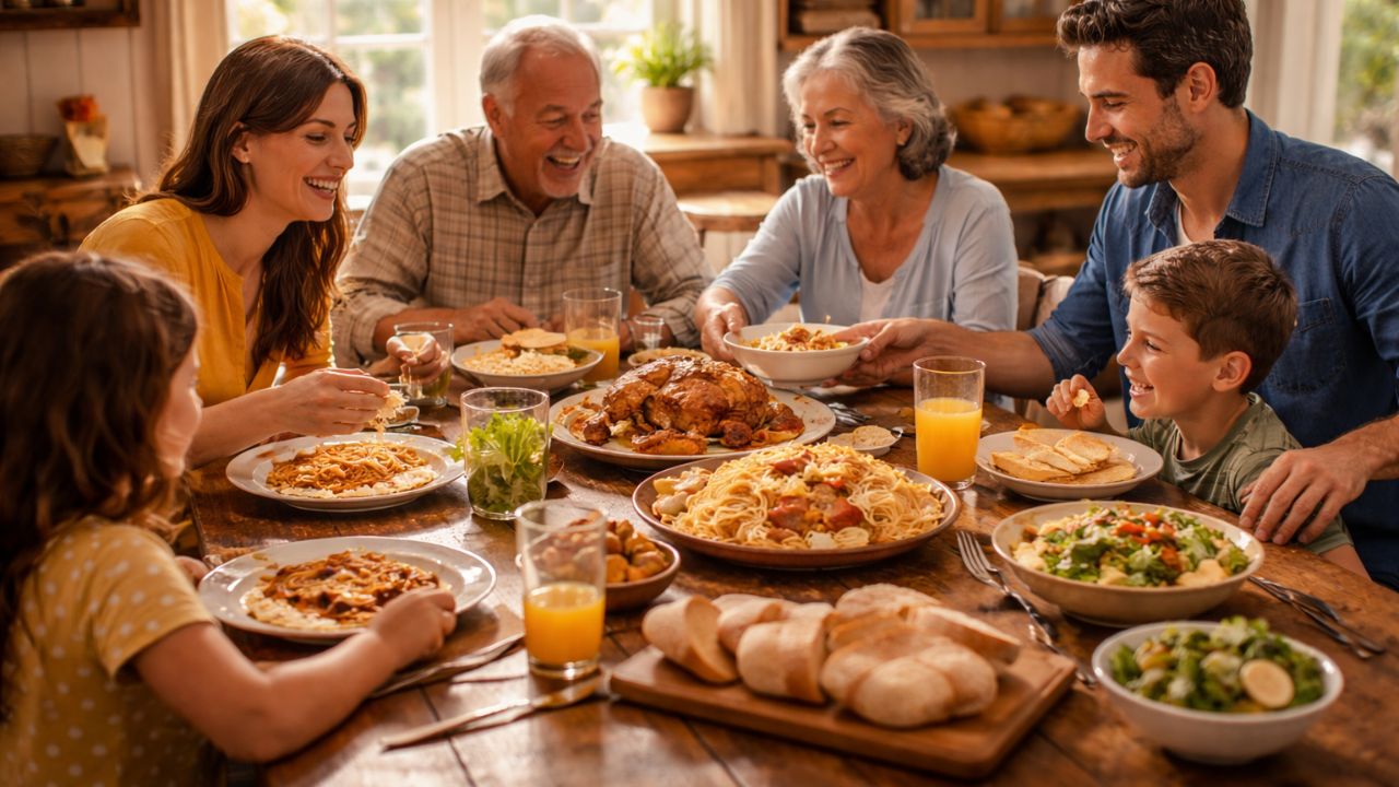Quando almoçar todo mundo junto era regra e fortalecia a família