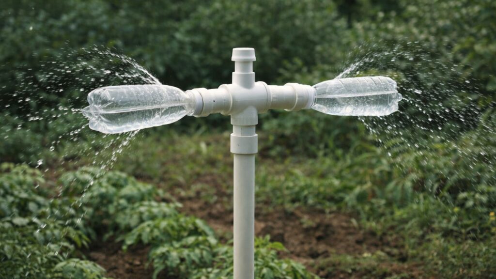 Uma garrafa plástica velha dentro de um PVC pode economizar seu tempo no jardim