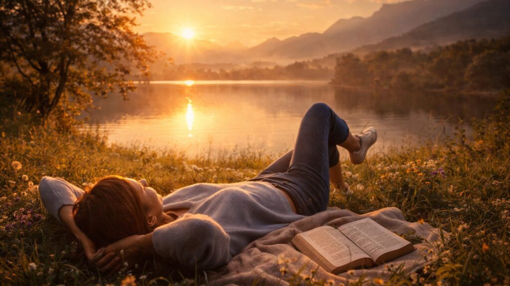 Frase do dia com Mateus 6:34 para aprender a descansar em Deus