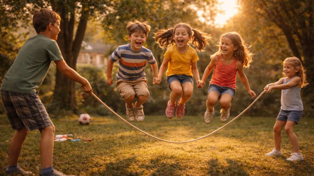 Diversões que reuniam irmãos, primos e amigos na mesma calçada