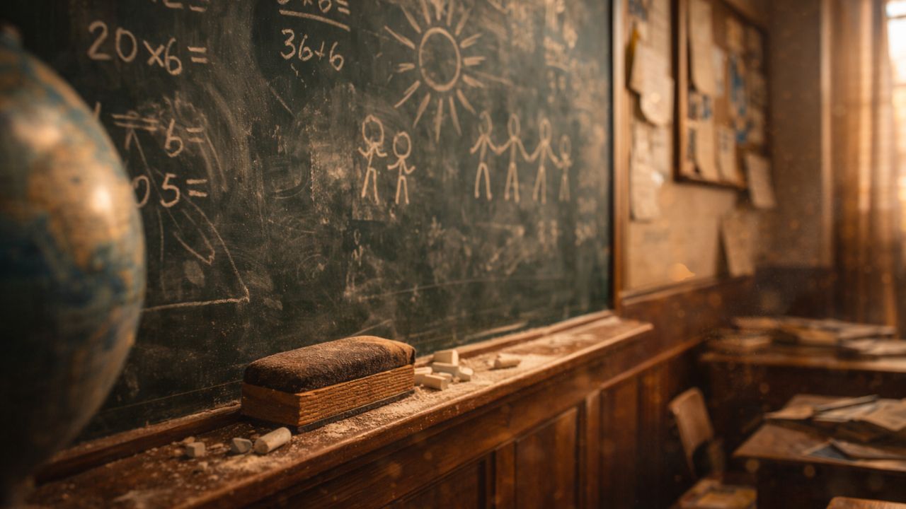 O tempo do quadro negro e do apagador marcou uma geração