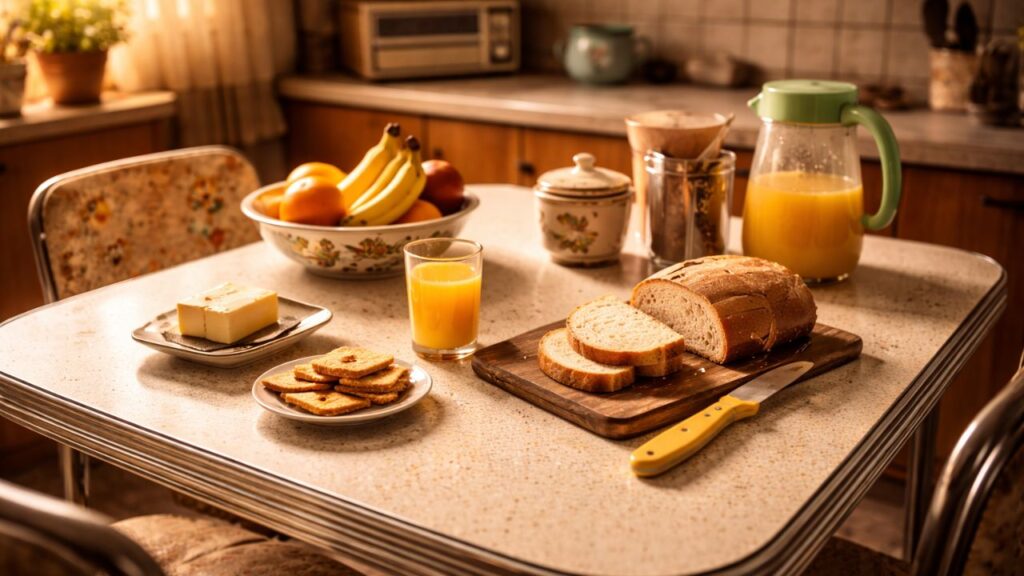 A mesa de fórmica que era presença certa na cozinha