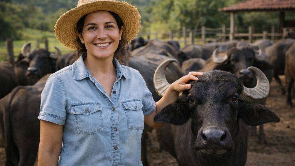 Mulher do campo apostou nas búfalas e transformou a fazenda