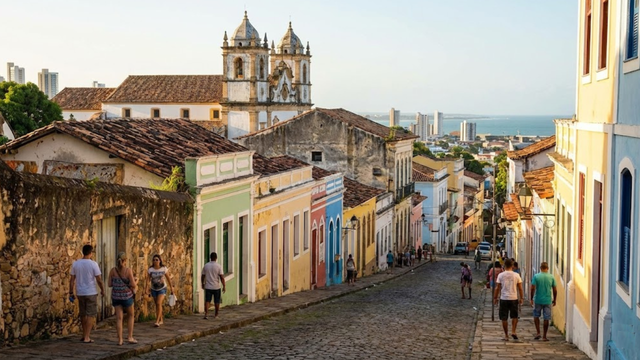 A "Veneza Brasileira" do barroco é essa cidade de 1535 que abriga o primeiro convento franciscano do país