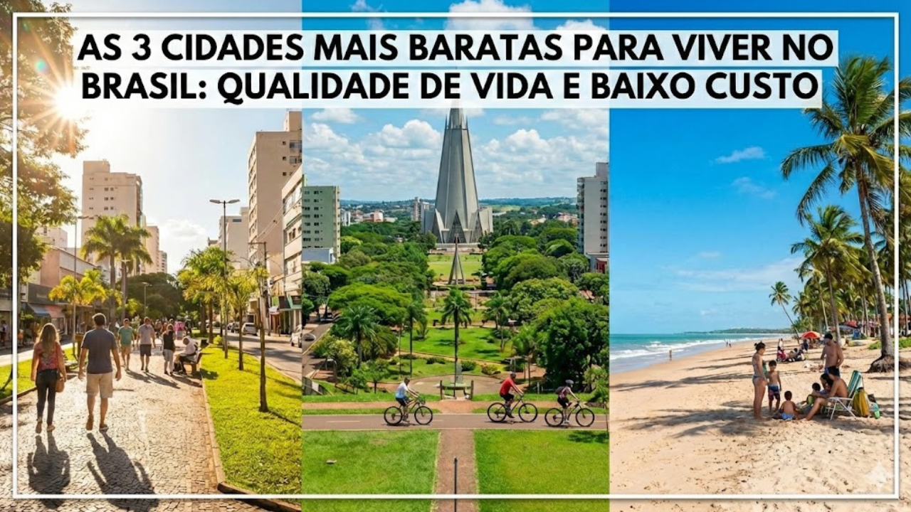 As 3 cidades mais baratas para viver no Brasil estão atraindo pela qualidade de vida e baixo custo