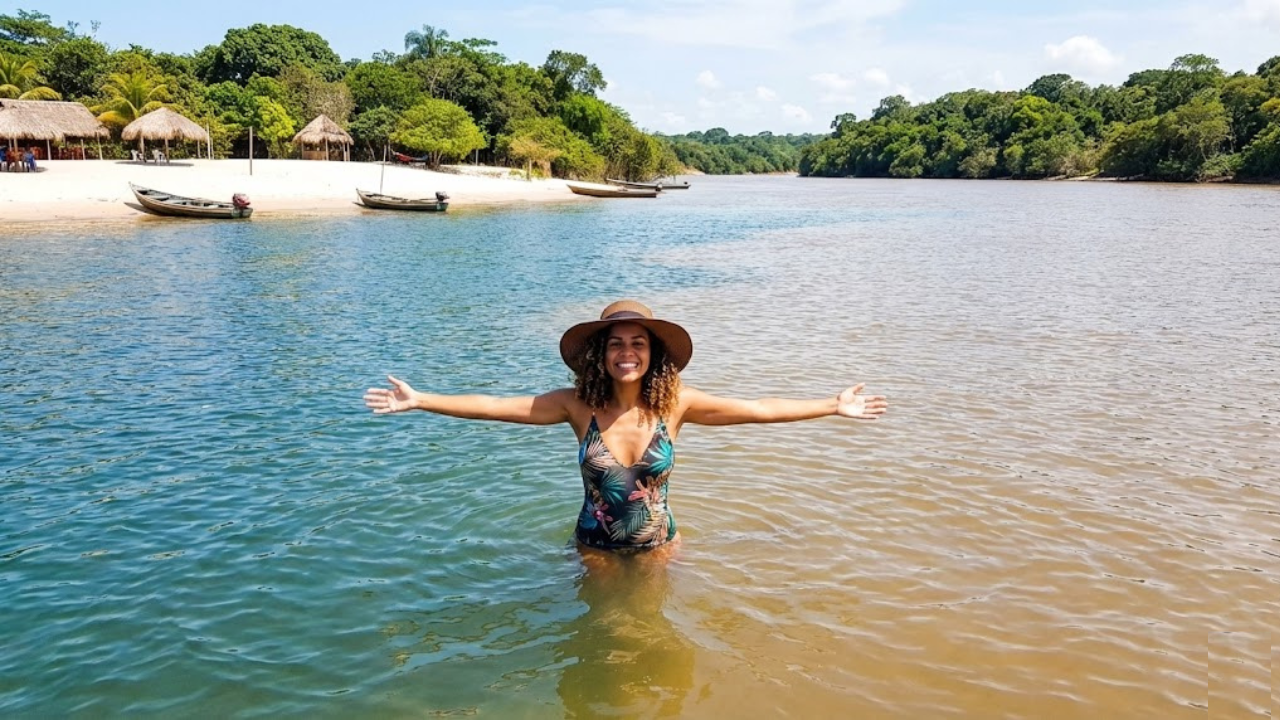 A vila onde dois rios se encontram sem se misturar e criam um dos paraísos de água doce mais bonitos do planeta