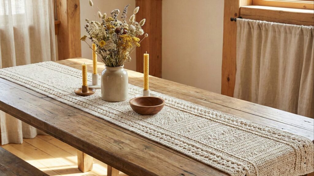 Maneira mais rápida e fácil de aprender como fazer caminho de mesa de crochê profissional