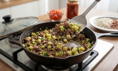 Esse refogado de carne moída com abobrinha fica úmido na medida e salva qualquer almoço rápido