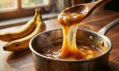 Com banana madura e açúcar, você faz um doce cremoso e dourado que lembra a infância em poucos minutos