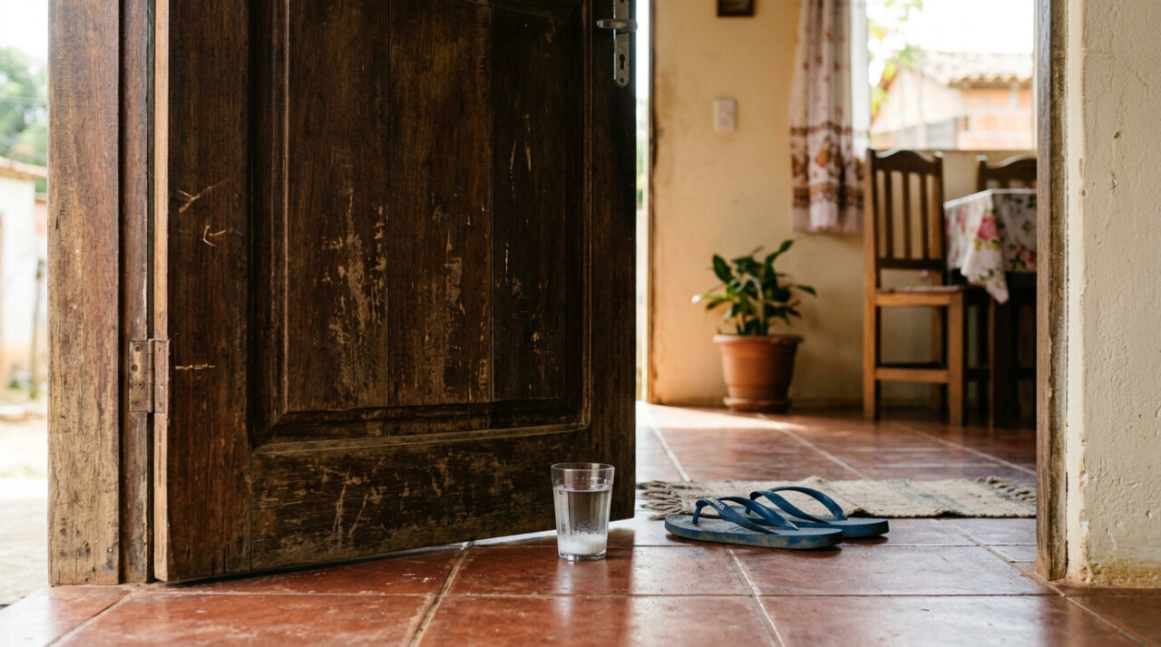 Copo com água e sal atravessa gerações e mantém tradição viva nos lares