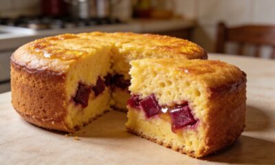 Essa versão de bolo de fubá com goiabada é feito no liquidificador, leva apenas 1 ovo e rende 10 porções para um lanche perfumado e cheio de sabor