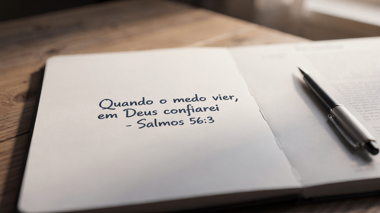 Frase do dia: Salmos 56:3 Confiar em Deus pode ser mais forte que lutar