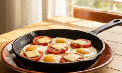 Com apenas 3 ovos e 1 tomate, dá para preparar um café da manhã completo