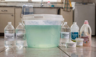 Mistura poderosa rende um desinfetante caseiro de 20 litros que deixa a casa perfumada por dias