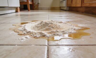 Truque fácil e rápido para limpar óleo derramado sem deixar vestígios de gordura