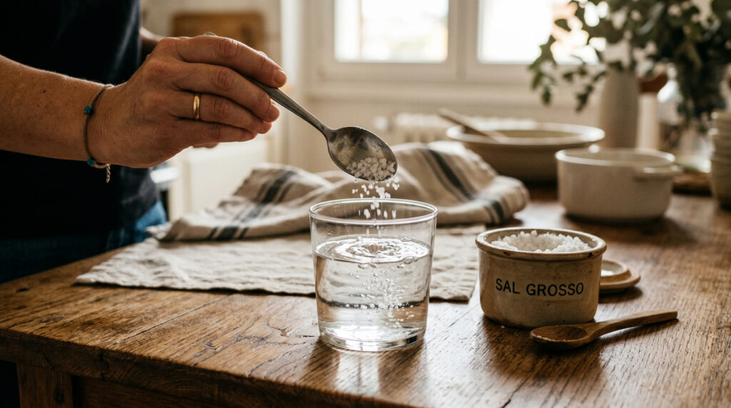 Colocar um copo com água e sal atrás da porta: por que recomendam e para que serve esse truque