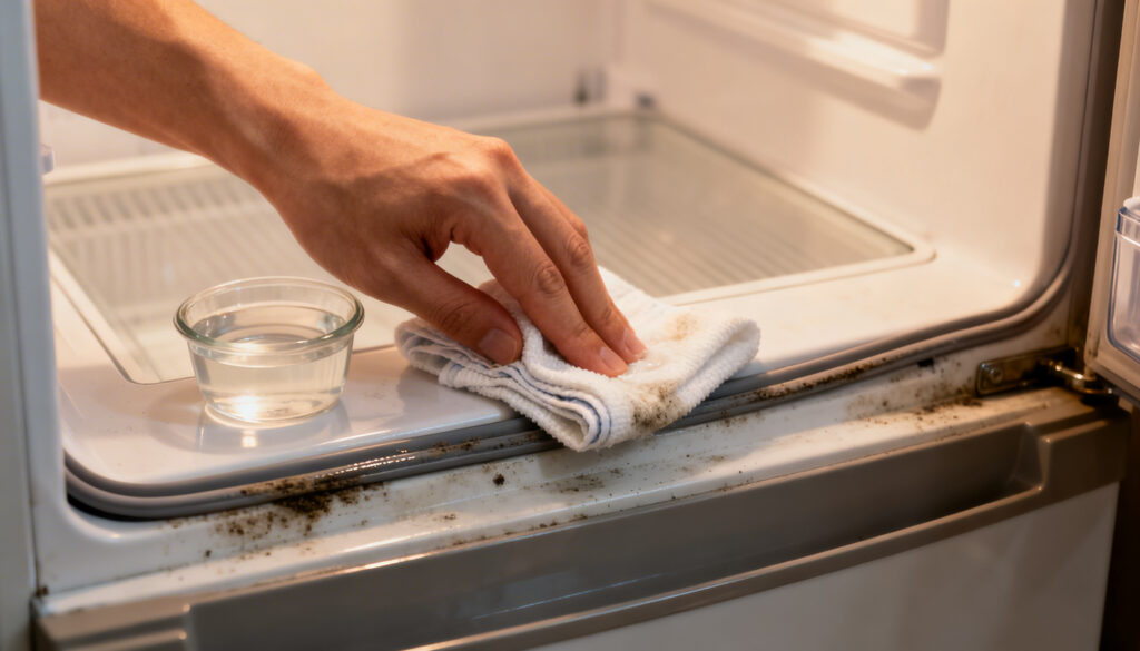 Passar vinagre nas borrachas da geladeira: para que serve e por que isso evita mofo preto e cheiro forte ao abrir a porta