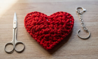 Aprenda a fazer o coração de crochê em ponto alto perfeito para vender em kits de datas especiais