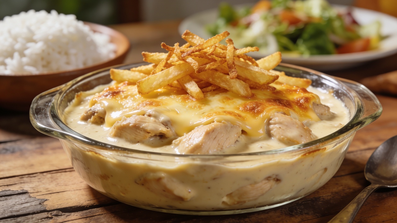 Com poucos ingredientes, fricassê de frango simples vira prato coringa para seu jantar