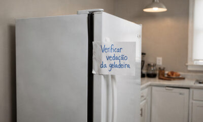 Coloque uma folha de papel na porta da geladeira e evite desperdício de alimentos