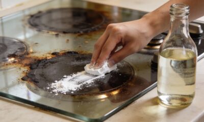 Pouca gente sabe, mas esse truque simples remove sujeira queimada do fogão sem esforço