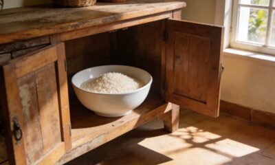 Coloque uma tigela de arroz no seu armário e amanhã você será a pessoa mais feliz do mundo: funciona mesmo!