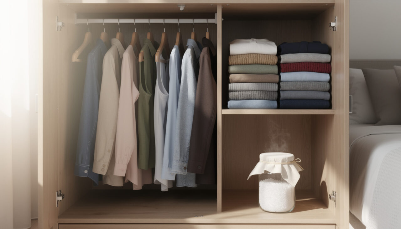 Colocar um pote com sal dentro do guarda-roupa: para que serve essa solução caseira e quais os benefícios